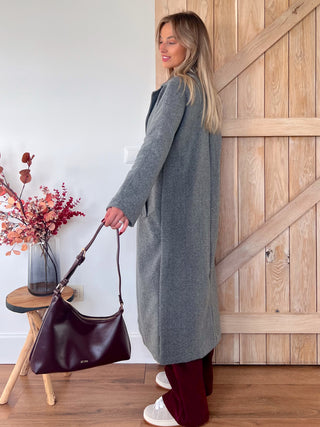 Vibrant Longline Coat / Grey