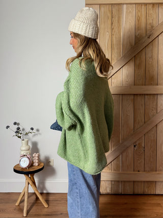 Oversized Statement Knit / Soft Green