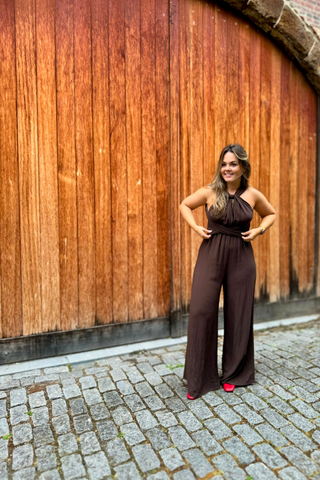 Multiway Maxi Jumpsuit / Chocolate Brown