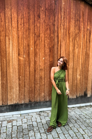 Multiway Maxi Jumpsuit / Olive Green