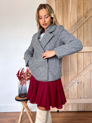 Thick Textured Coat / Grey