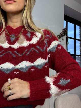 Sleigh The Season Sweater / Red