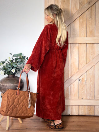 Terry Elegance Maxi Dress / Rust