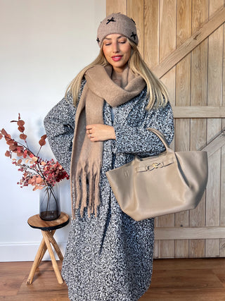 Bouclé Elegance Coat / Mixed Grey