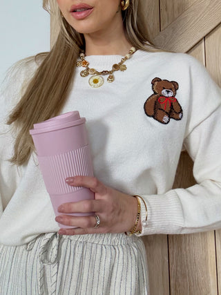 Soft Teddy Knit / White