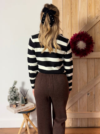 Cozy Wide Knit Pants / Brown