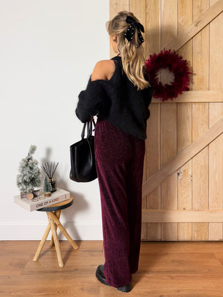 Knit Lounge Pants / Bordeaux