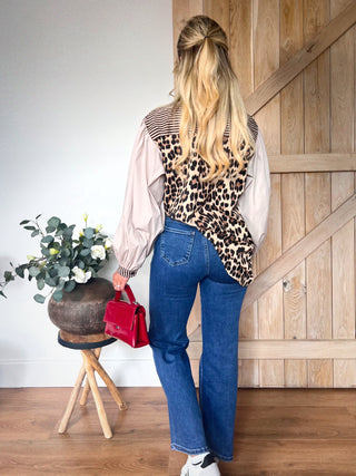 Mix & Match Leopard Shirt / Beige