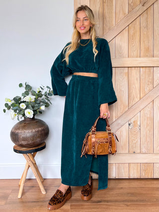 Terry Elegance Maxi Two Piece / Dark Green