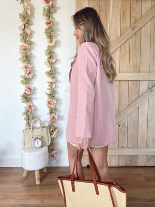 Blush Oversized Blazer / Soft Pink