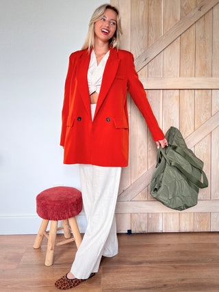 Loose Oversized Blazer / Terracotta