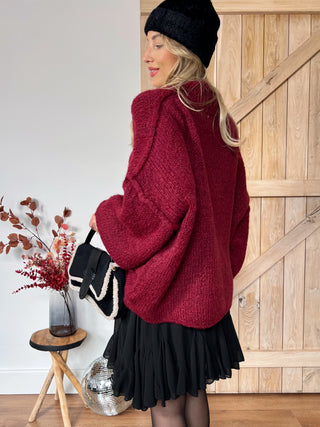 Oversized Sweater Comfy & Chic / Burgundy