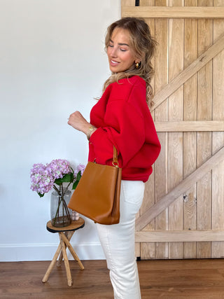 Oversized Soft Sweatshirt / Red