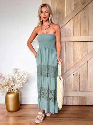 Strapless Maxi Dress / Khaki