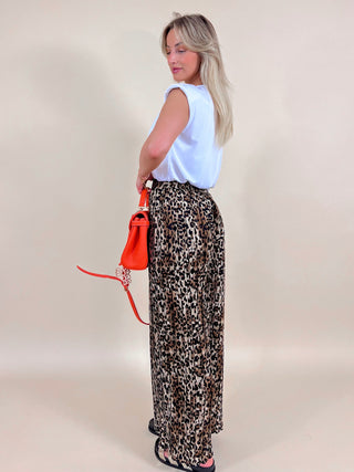 Loose Plissé Trouser / Leopard