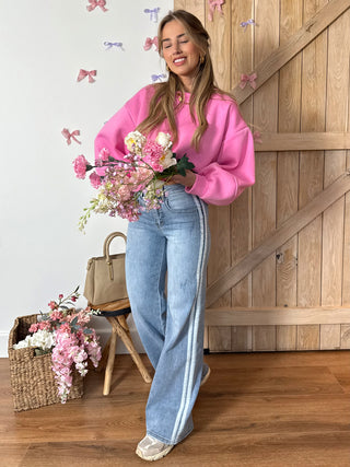 Oversized Soft Sweatshirt / Pink