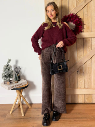 Knit Lounge Pants / Café Brown