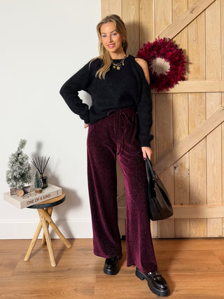 Knit Lounge Pants / Bordeaux