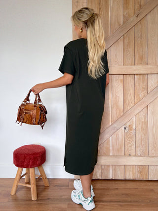 Oversized T-shirt Maxi Dress / Khaki