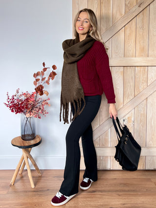 Soft Cosy Scarf / Dark Brown