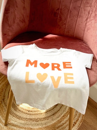 T-shirt More Love / White - Orange