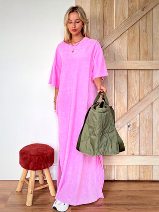 Terry Towelling Dress / Pink