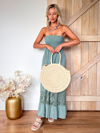 Strapless Maxi Dress / Khaki