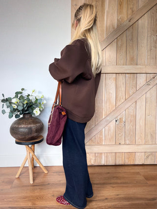 Oversized Soft Sweatshirt / Chocolate Brown