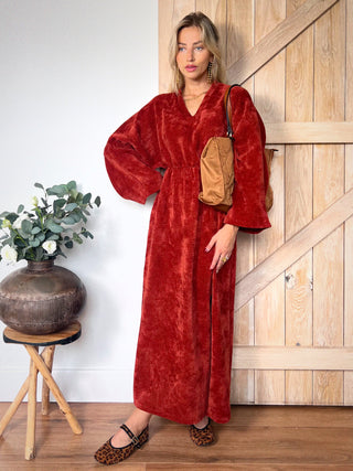 Terry Elegance Maxi Dress / Rust