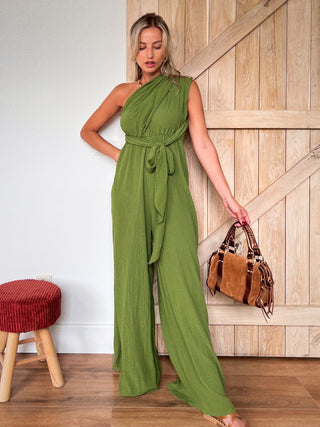 Multiway Maxi Jumpsuit / Olive Green